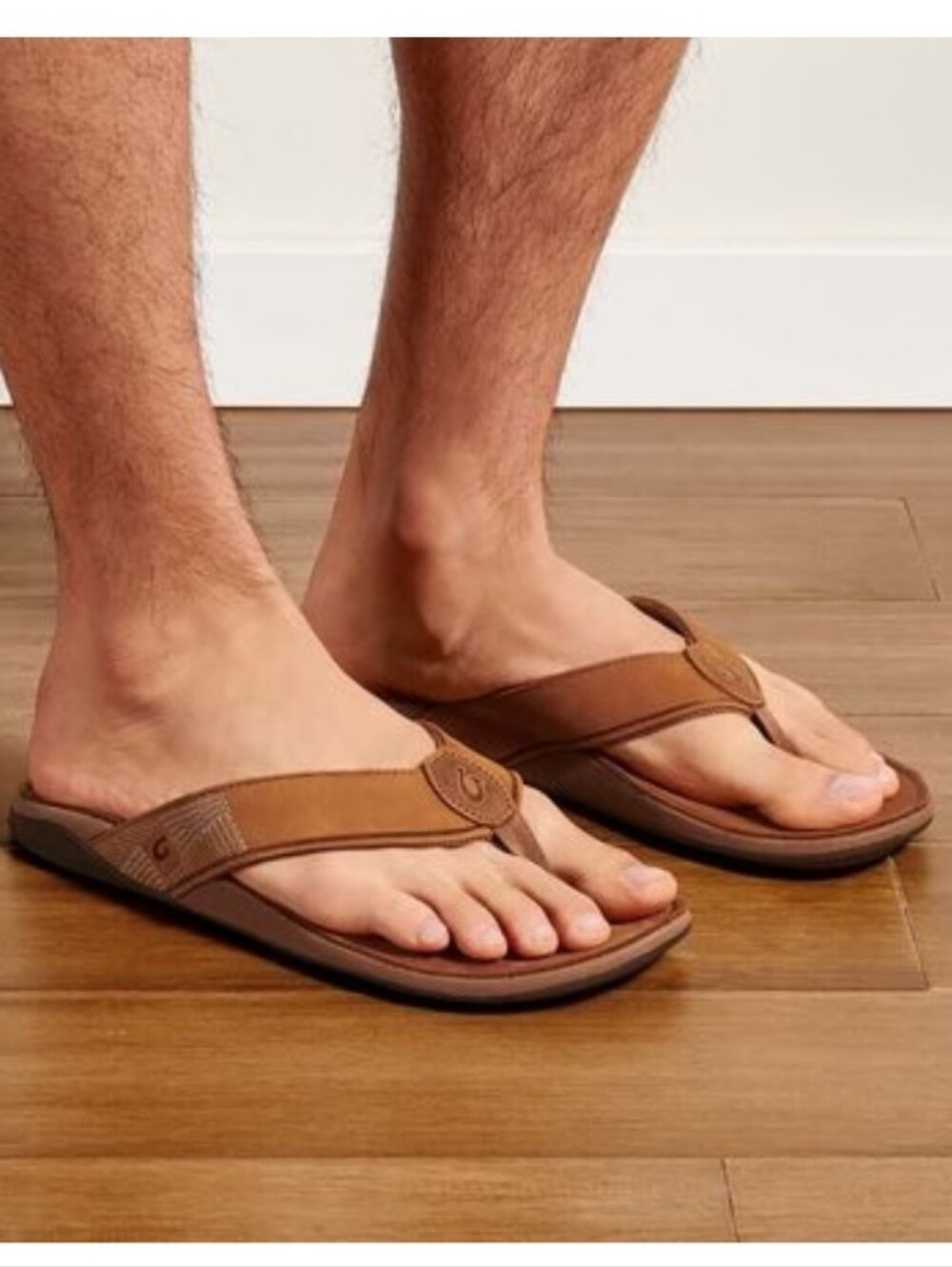 Olukai Tuahine Leather Thong Slide Slipon Flip-Flops Sandals View 2